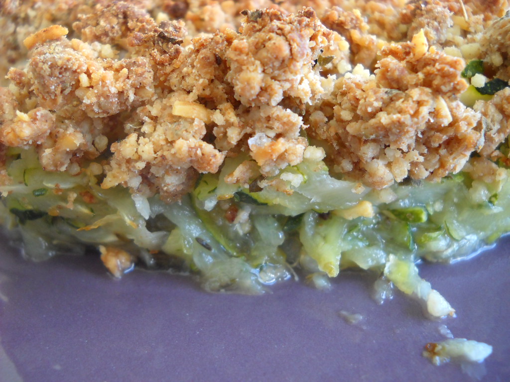 Gratin de courgette en crumble