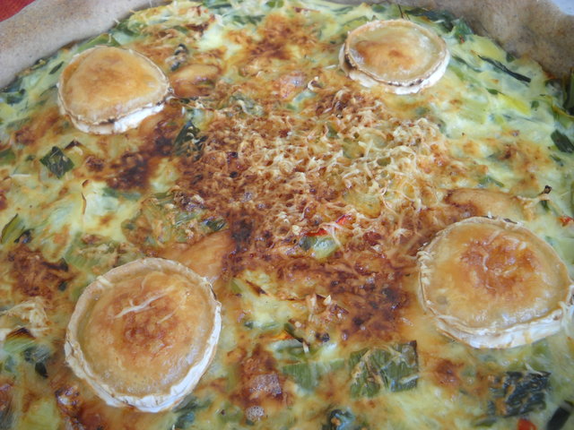 quiche au poireau et chèvre