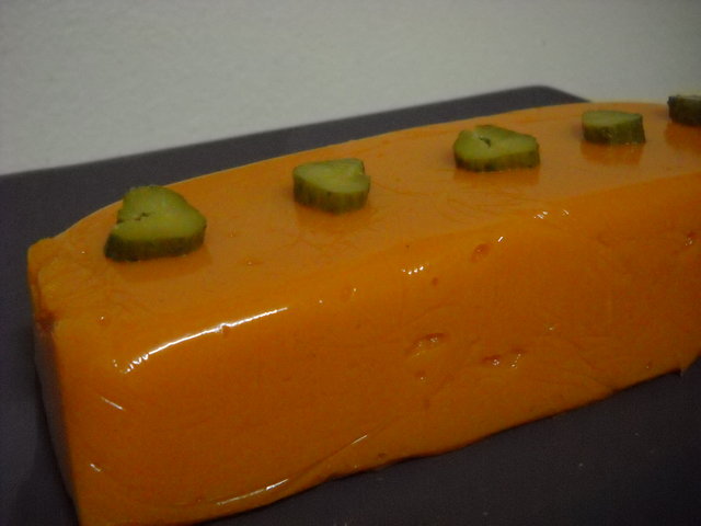Terrine de carottes à l'orange à base d'agar agar