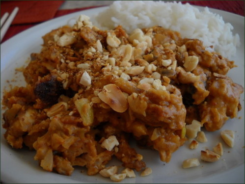 Tofu aux cacahuète (sauce saté)