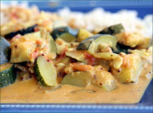 Curry de courgettes au lait de coco (vegan)