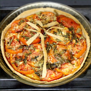 tarte aux tomates provencales, palmier